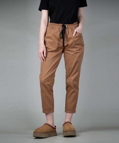 Кроп штани жіночі (коричневий), M