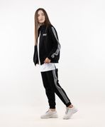 Комплект Олімпійка та Спортивні штани з лампасами, жіночі (чорний), S