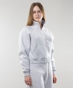 Кофта "Вайб" на блискавці, утеплена, жіноча, (сірий меланж), S