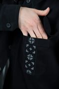 Сорочка з вишивкою, котонова (чорний), XL
