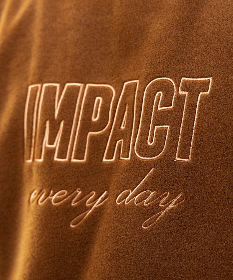 Світшот "Impact every day", фліс-полар, (коричневий), S